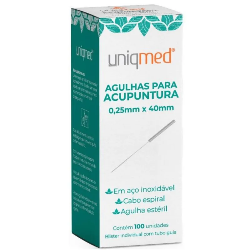 0,25X40MM AGULHA PARA ACUPUNTURA UNIQMED - Uniqmed