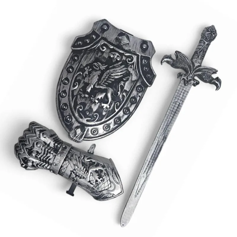 Kit Medieval Espada Manopla Escudo Grifo Infantil Jr0955