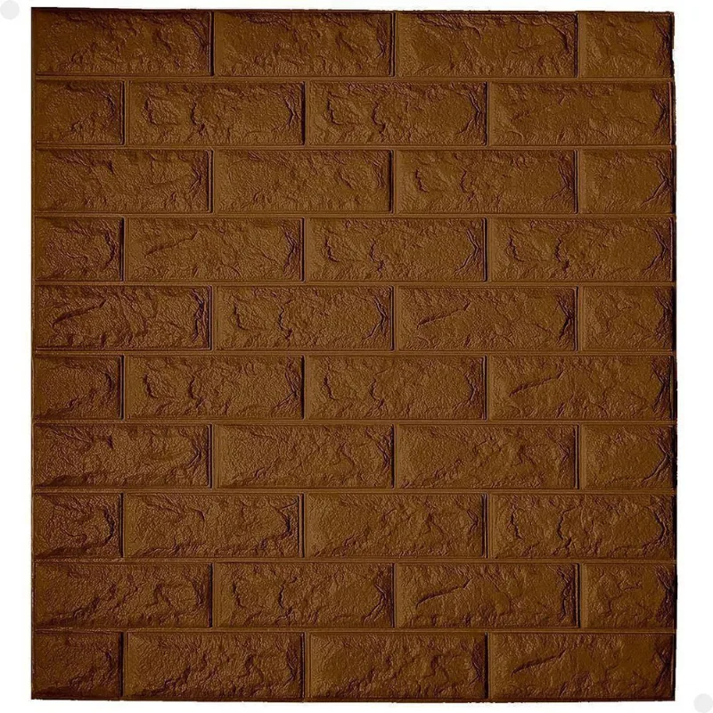 Kit 10 Painel 3D Tijolinho Autocolante Lorben Cor Marrom