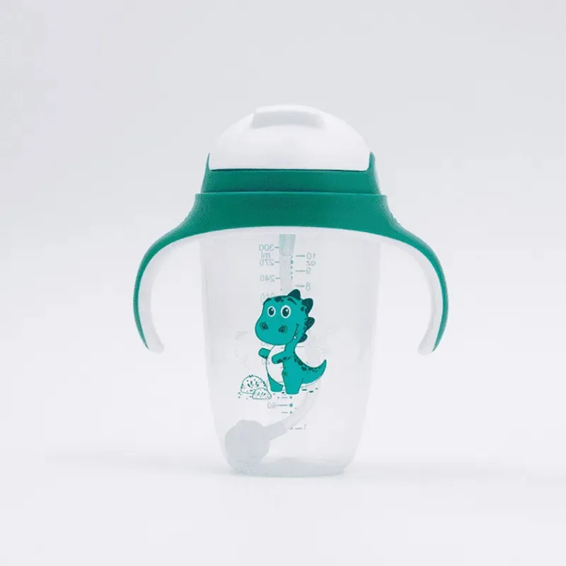 Copo de Treinamento Com Canudo 300ml +6m Verde Petit Piá