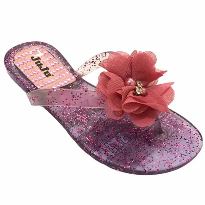 Chinelo Juvenil Flor Pérola Meninas Juju