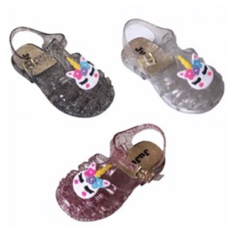 Sandália Infantil Bebê Meninas Unicórnio Glitter