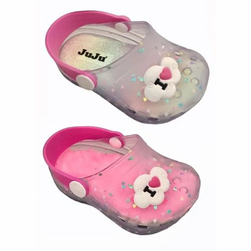 Kit 2 Pares Babuche Infantil Feminino Nuvem Juju