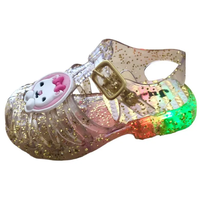 Sandália Baby Infantil Feminino Bebê Meninas Gata Juju Led