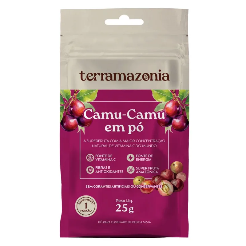 Camu Camu em Pó Sem Glúten Sachê Terramazonia 25g