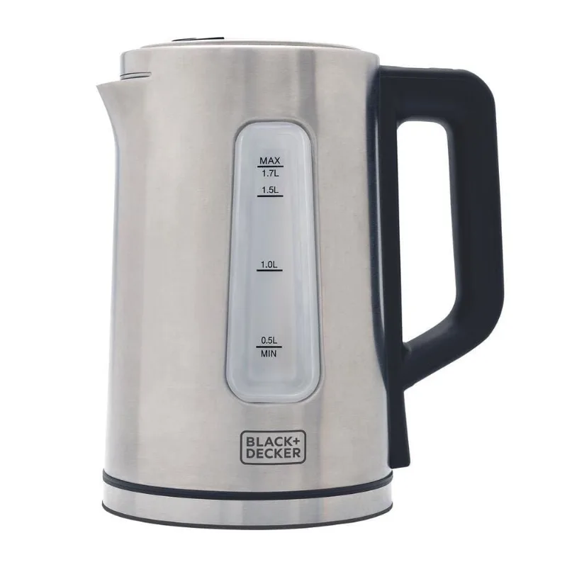 Chaleira Elétrica Black+Decker KEPG Gourmand Gris 1,7L Seletor de Temperatura LED Azul Inox Inox / 220