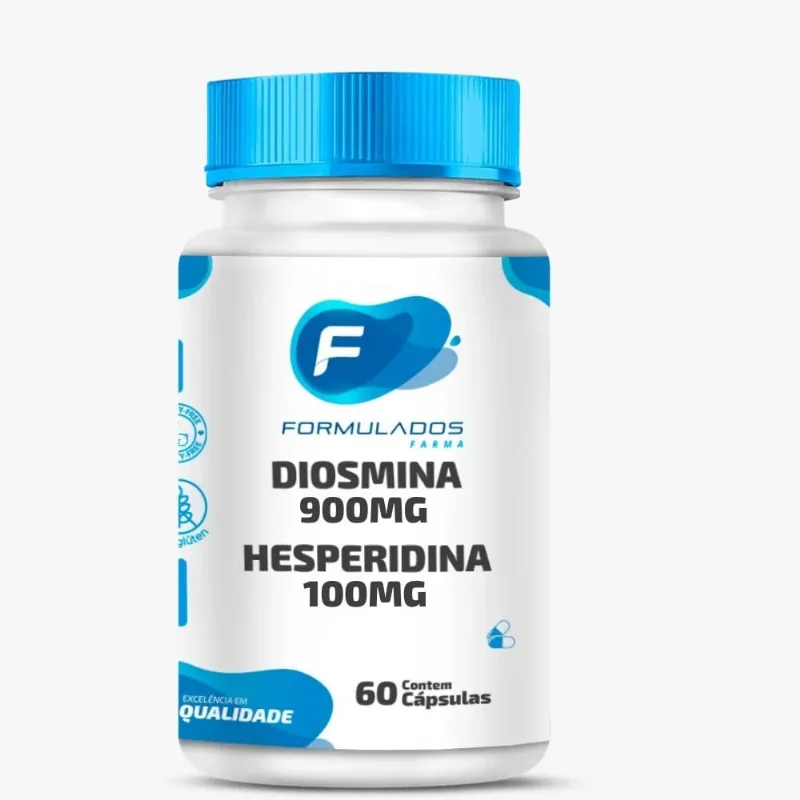 Diosmina 900mg + Hesperidina 100mg - Formulados Farma - 60 Cápsulas - Formulados Farma