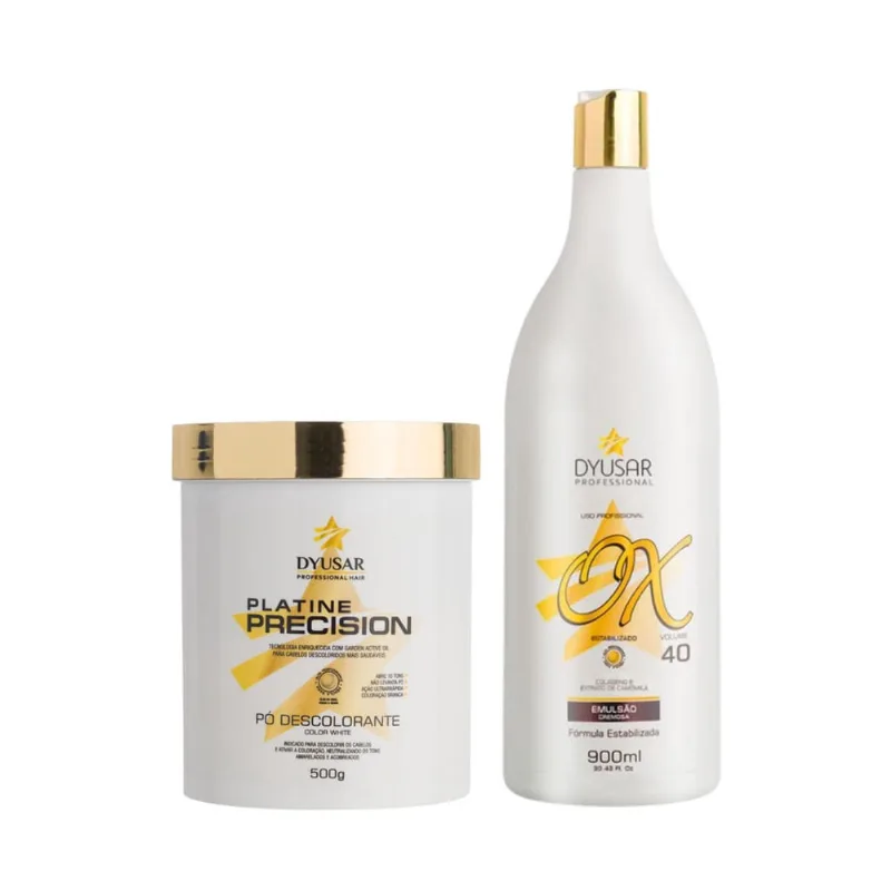 Pó Descolorante Branco 500G + 01 Ox De 40 Volumes 900Ml