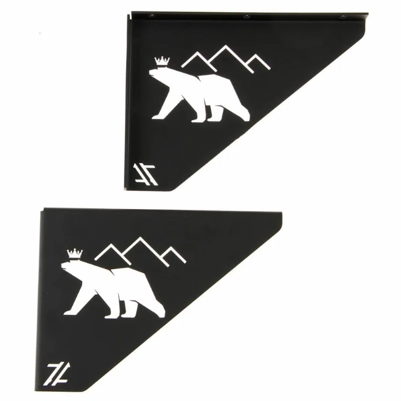 Mãos Francesas Pretas Ornamentadas em Aço Urso 20cm Decorativas Zarg