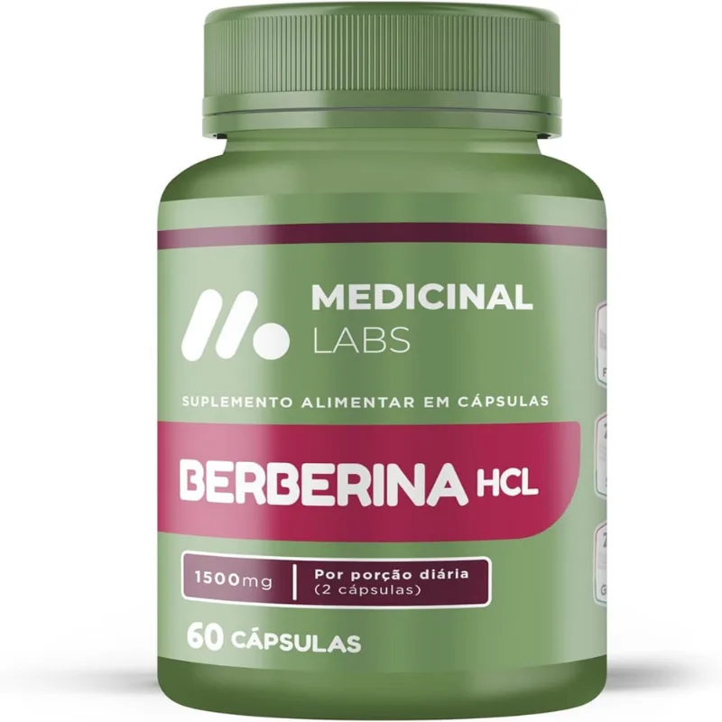 BERBERINA HCL 1500MG 60 CAPSULAS - MEDICINAL LABS