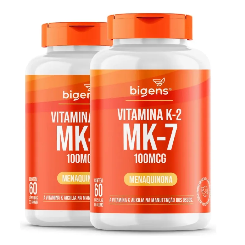 KIT 2 VITAMINA K2 MK7 100MCG 60 CAPS BIGENS