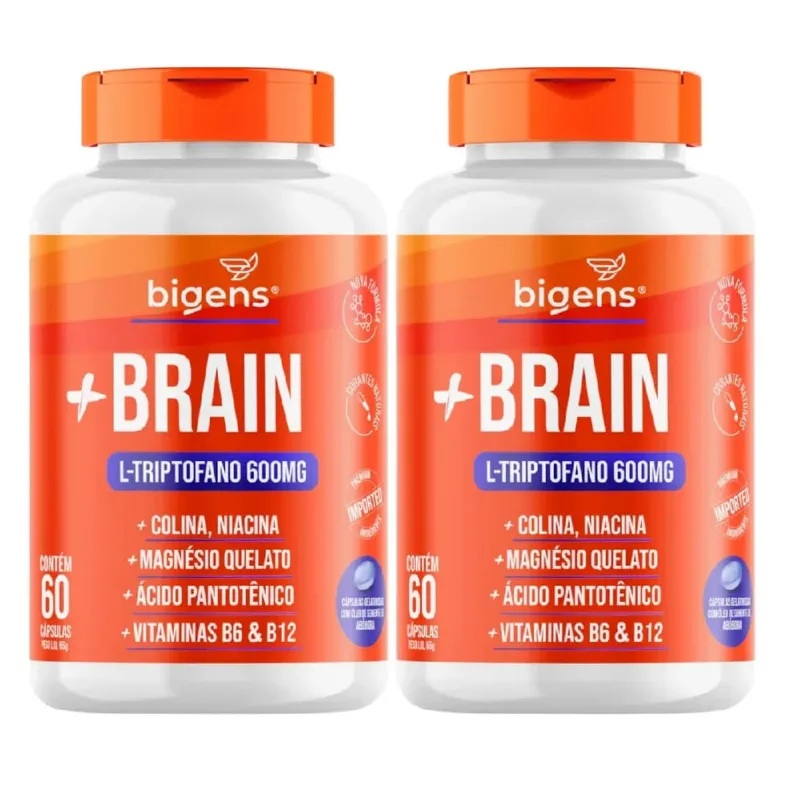 KIT 2x + BRAIN L-TRIPTOFANO COLINA 60 CAPS BIGENS