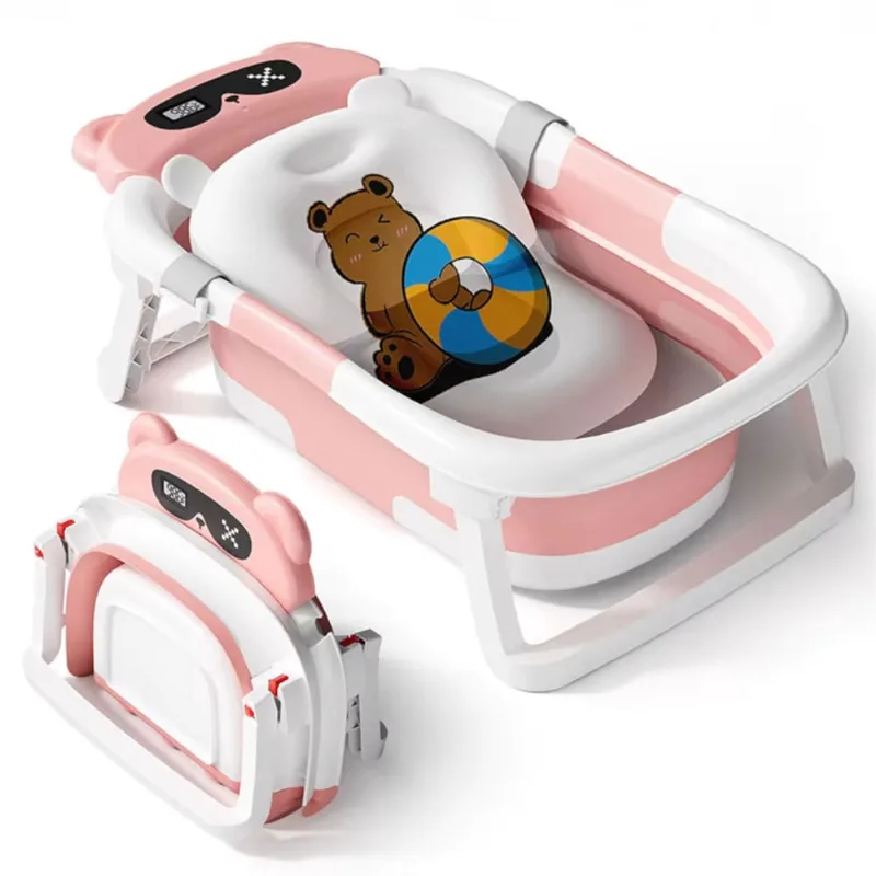 Banheira para Bebê Portátil Dobrável Prático Banho Infantil
