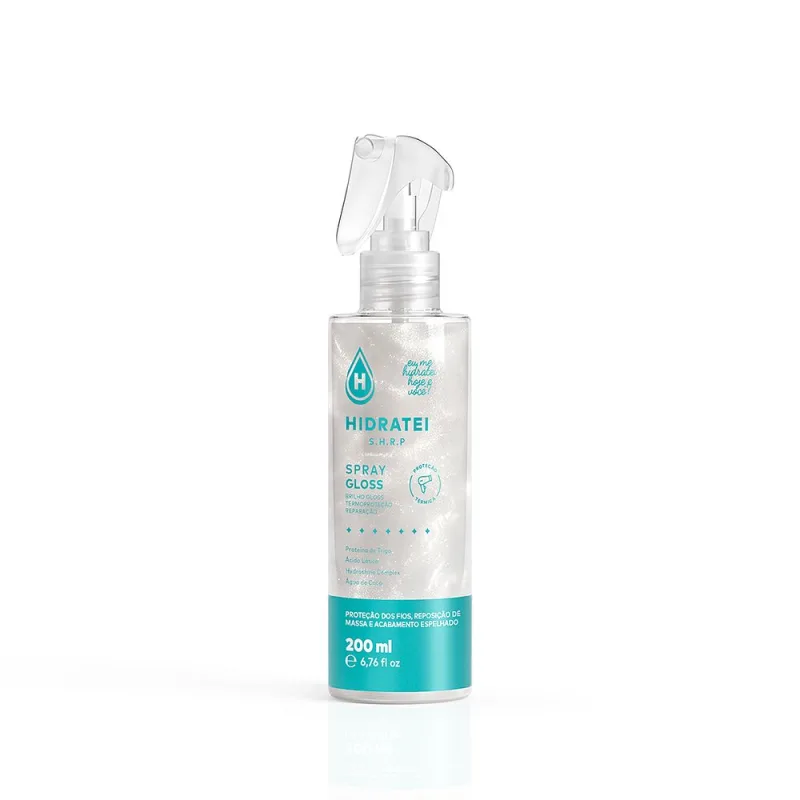 Leave-In Spray Gloss Hidratei SHRP 200ml - HIDRATEI - Higiene E Cuidados Pessoais