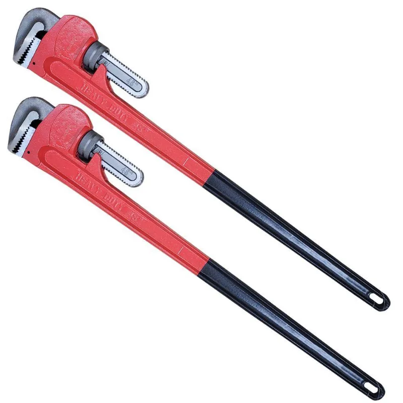Kit 2 Chave Grifo Americana Cano 48 Pol 1,22m Pro Tradestar