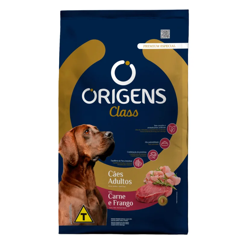 Ração Origens Class Cães Adultos Carne e Frango - Origens
