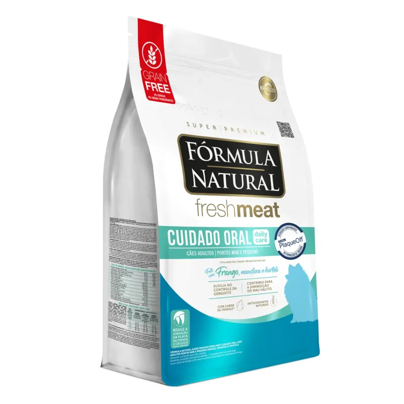 Ração Fórmula Natural Fresh Meat Cuidado Oral Cães Adultos Portes Mini e Pequeno Frango - Formula Natural