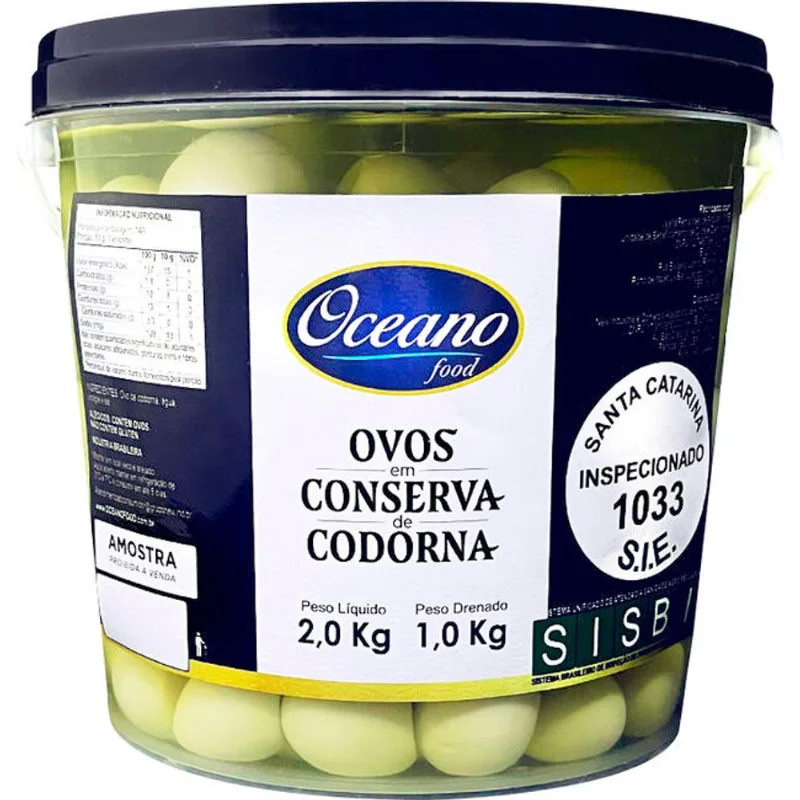 Ovo de Codorna em Conserva Oceano 1kg