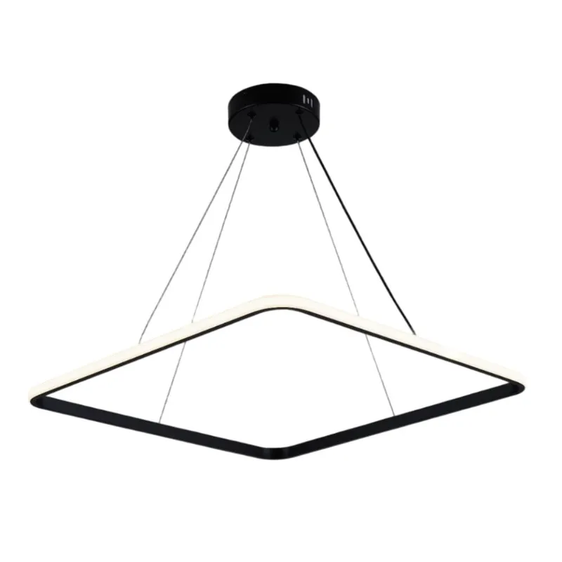 Pendente Led Versalles 32w Preto 1 Aro Viena Luz