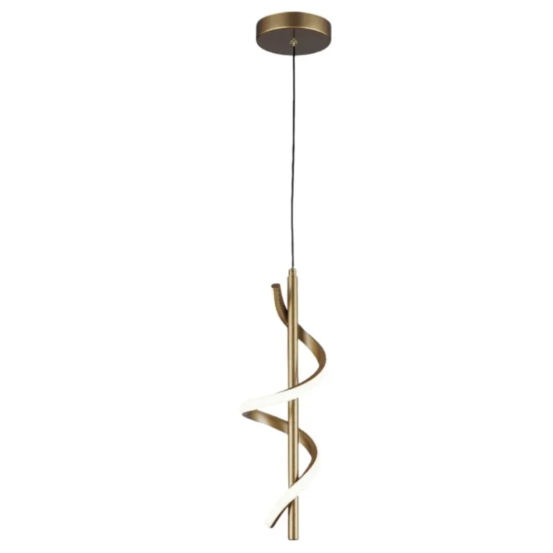 Pendente Led Sintonia 16w 6000k Dourado Viena Luz