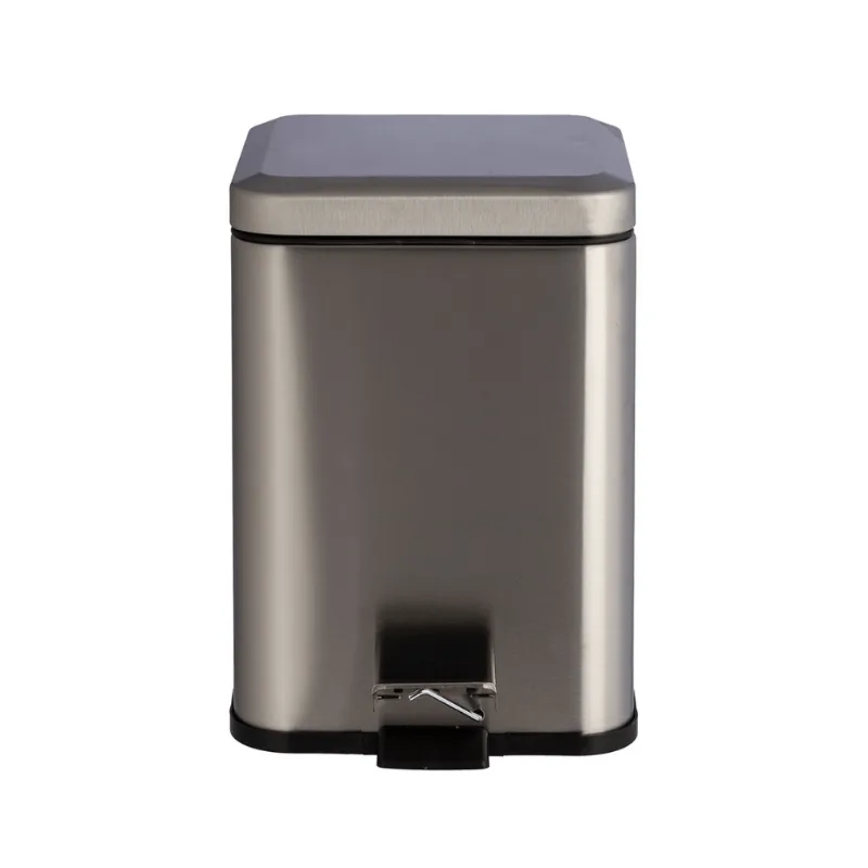 Lixeira Aço Inox Escovado Retangular 6l Tiklar