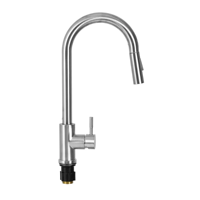 Torneira Cozinha Exten/Giro 360° Mist Monocomando Hebro Aço Inox Luzic
