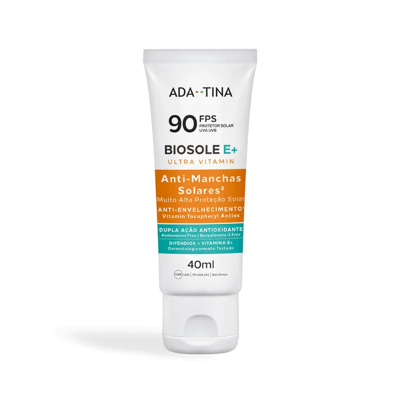 Protetor Solar Biosole E+ Ultra Vitamin FPS 90 Ada Tina 40ml