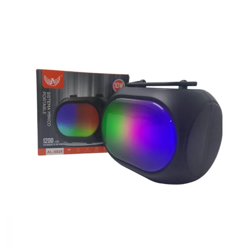 Caixa De Som Bluetooth Rádio Portátil Led Rgb 10w - OUTRAS
