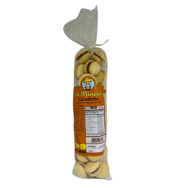 Biscoito Sô Mineiro Casadinho Com Recheio De Goiabada 300g - Não Informado