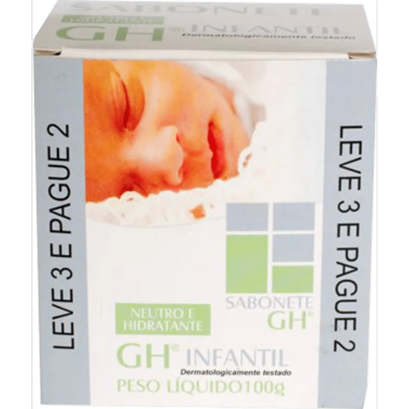 Sabonete GH Infantil Neutro e Hidrante Leve 3 Pague 2 100g