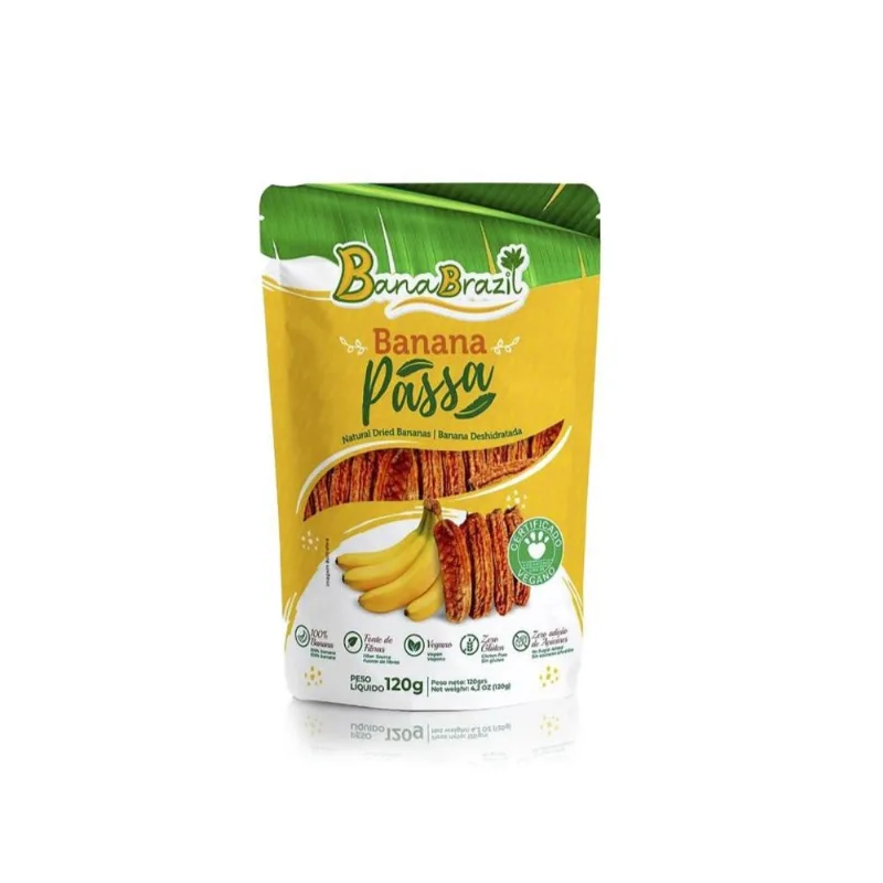 Banana Passa Desidratada Vegana BanaBrazil 120g