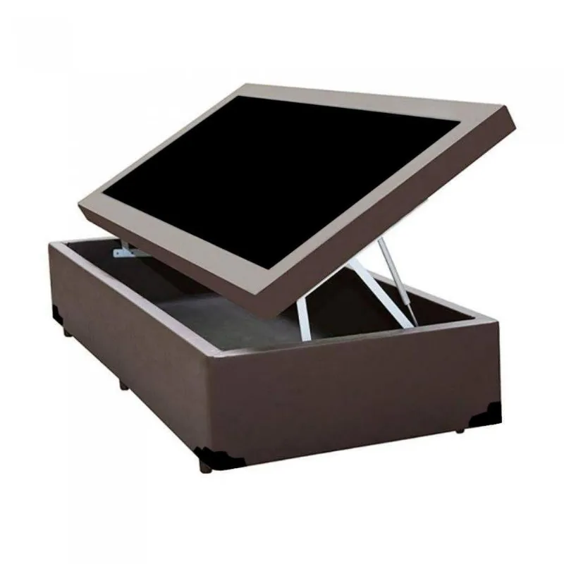 Cama Box Baú Solteirão Homequeen Sintético Marrom 41x96x203