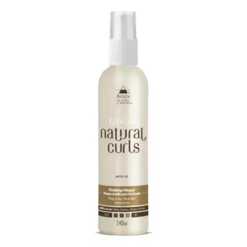 Acidificante Antifrizz 240ml Avlon Natural Curls para cabelos cacheados Avlon KeraCare Natural Curls Acidif Finishing Vinegar 240ml