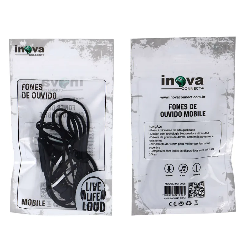Acessório Celular Fone Ouvido Inova Mobile