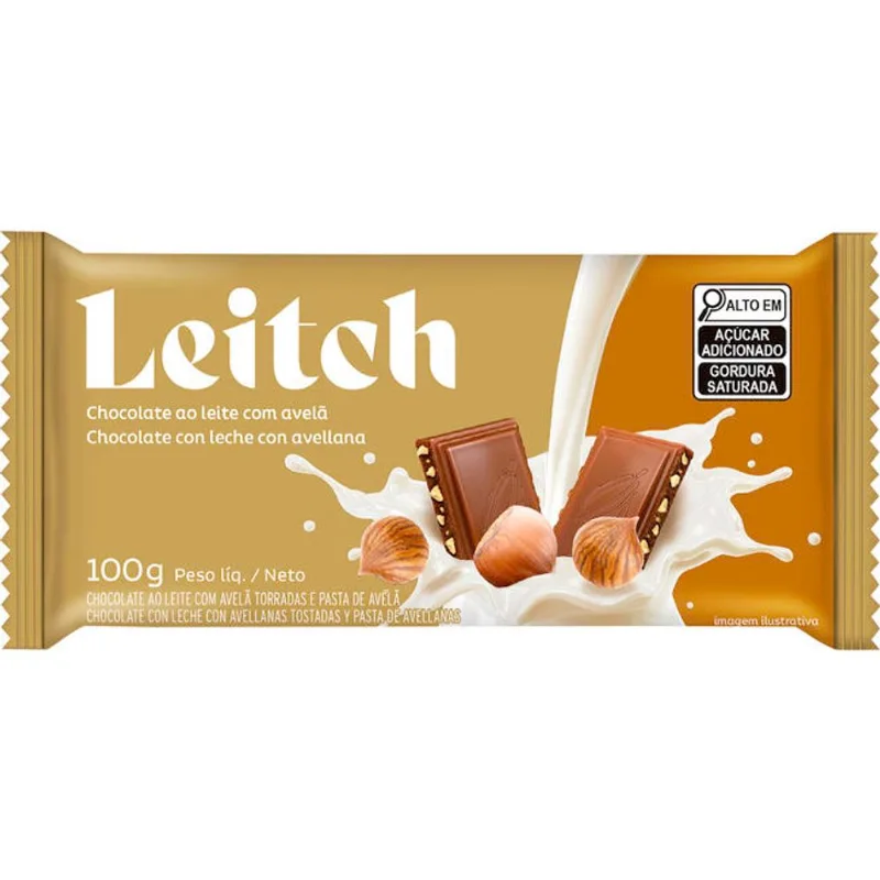 Chocolate Leitch Avelã 100g