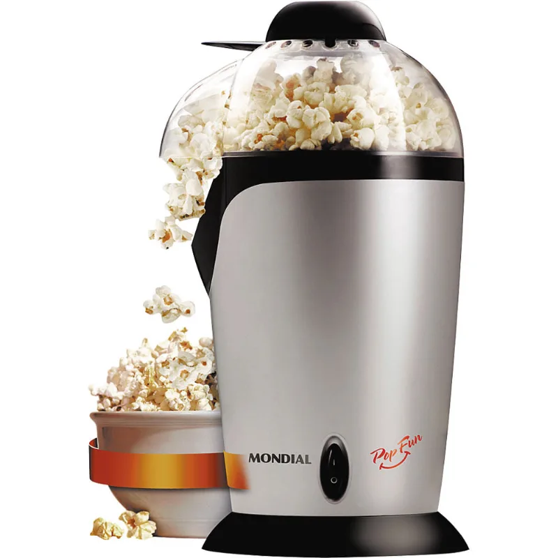 Pipoqueira Elétrica Mondial Pop Fun PP-01 Prata/Preta 220V