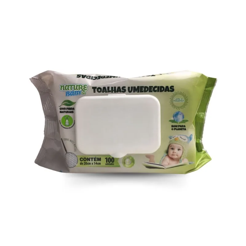 Toalhas Umedecidas Nature Baby c/ 100 Toalhas