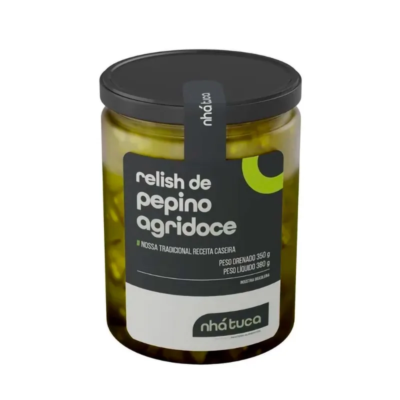 Relish de Pepino Agridoce Nhá Tuca 380g
