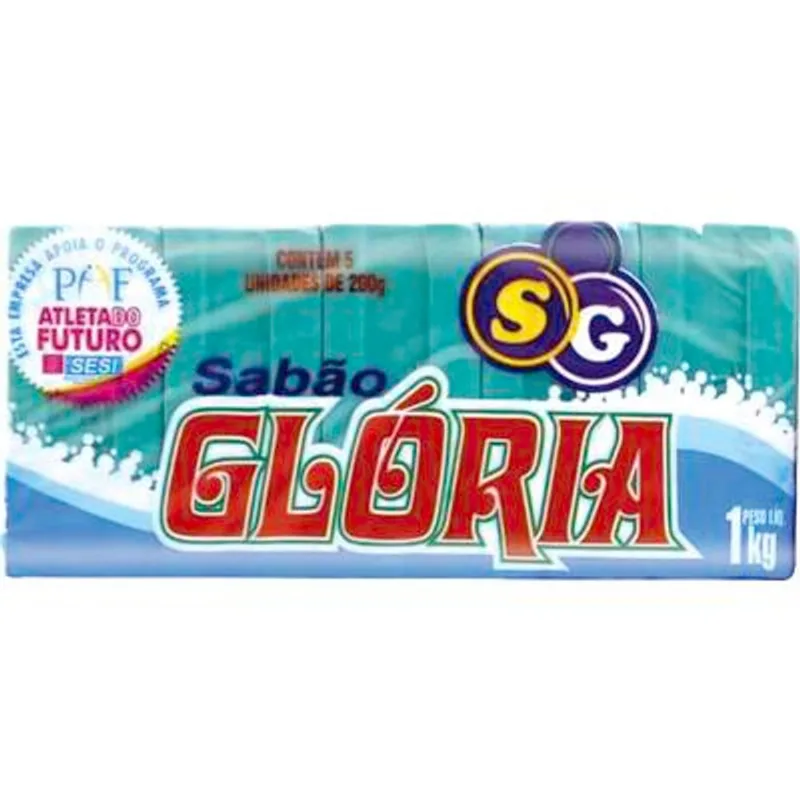 Sabão em Pedaço Glória Verde 5x200g