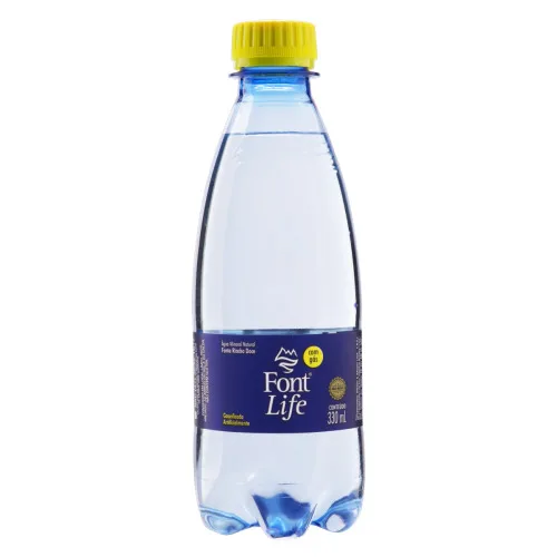 ÁGUA MINERAL NATURAL COM GÁS FONT LIFE GARRAFA 330ML - FONT LIFE