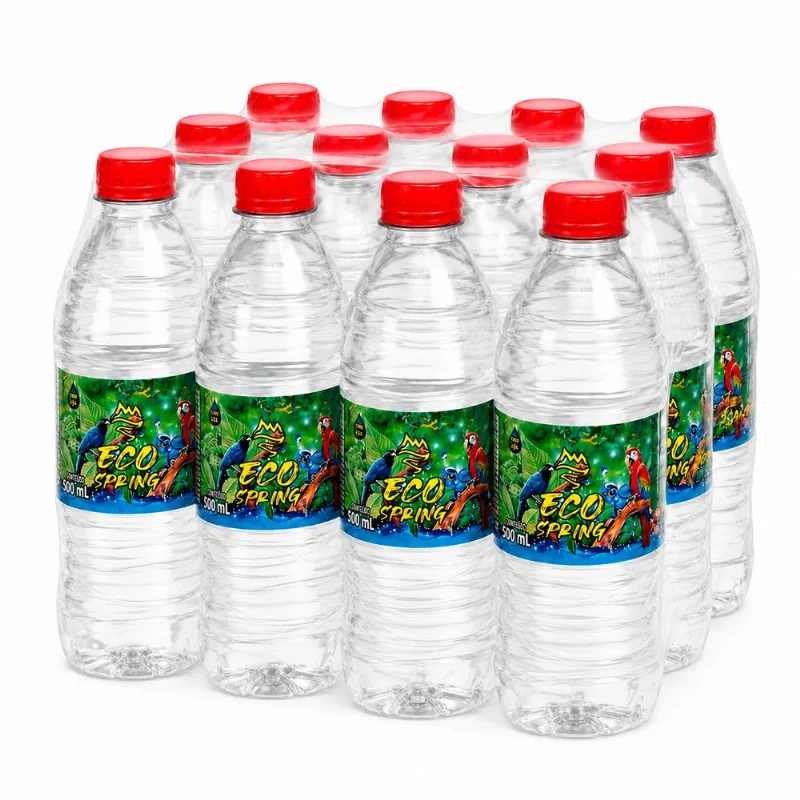 Água Mineral Natural Com Gás Ecospring Garrafa 500ml - Pack com 12 Unidades