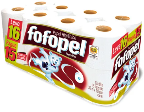 Papel Higiênico Fofopel L16p15un F S Neutro - FOFOPEL