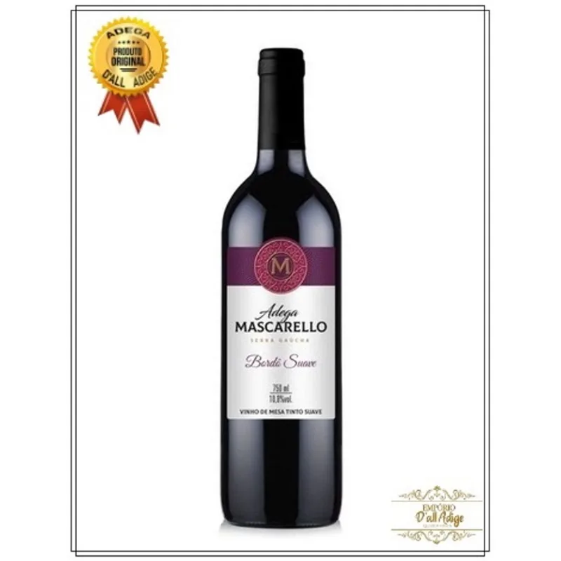 Vinho Adega Mascarello Bordô Suave (Tinto de Mesa Doce)