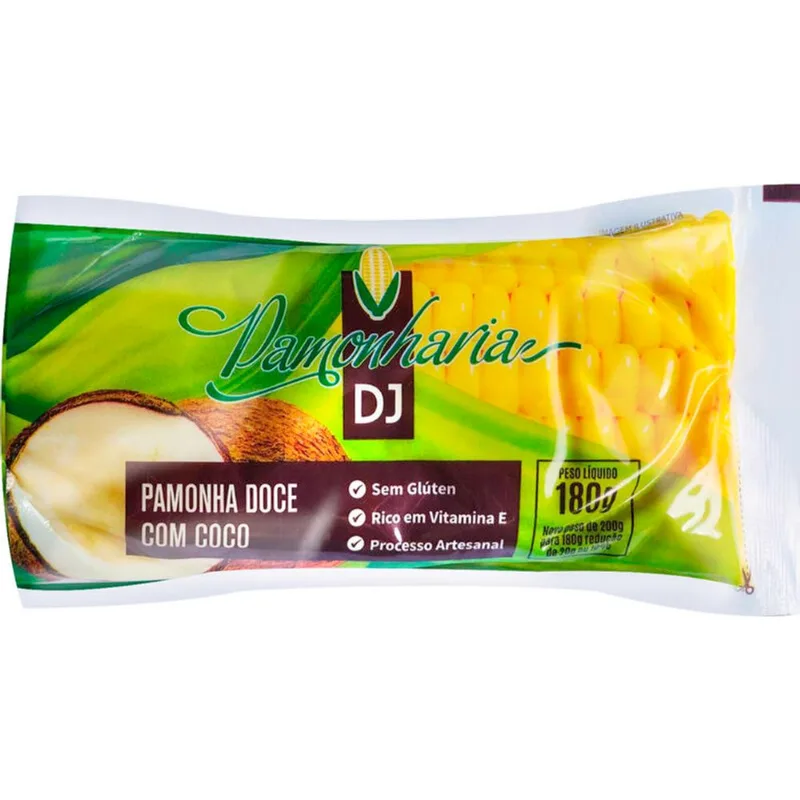 Pamonha DJ Congelada Doce com Coco 180g