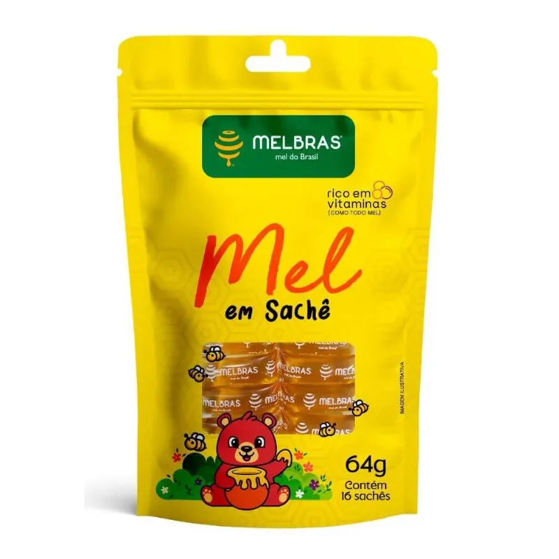 Mel de Abelha Melbras Tradicional Sachê 64g