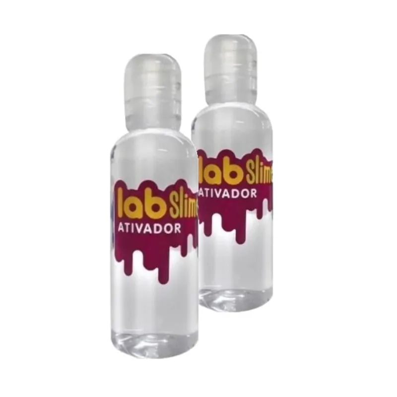 Kit 2 Ativador Slime Lab Slime Brinquedo Clear Transparente