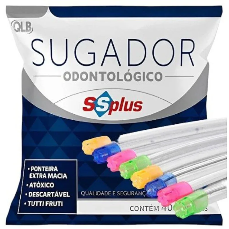 Sugador Odontológico Descartável SSPlus 40 Unidades (MP)