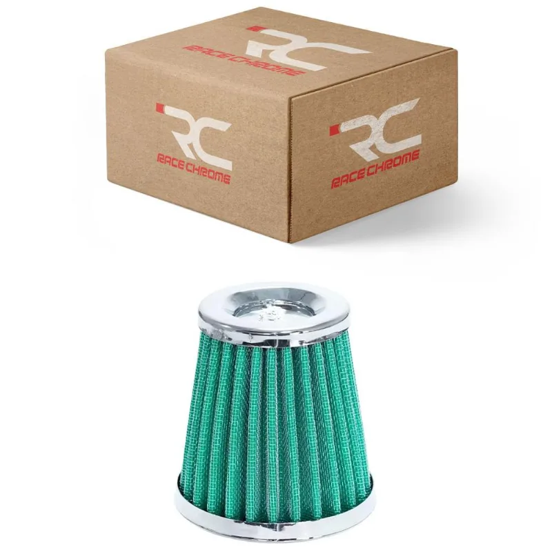Filtro Ar Esportivo Cônico Alto Mono Fluxo 62mm Verde