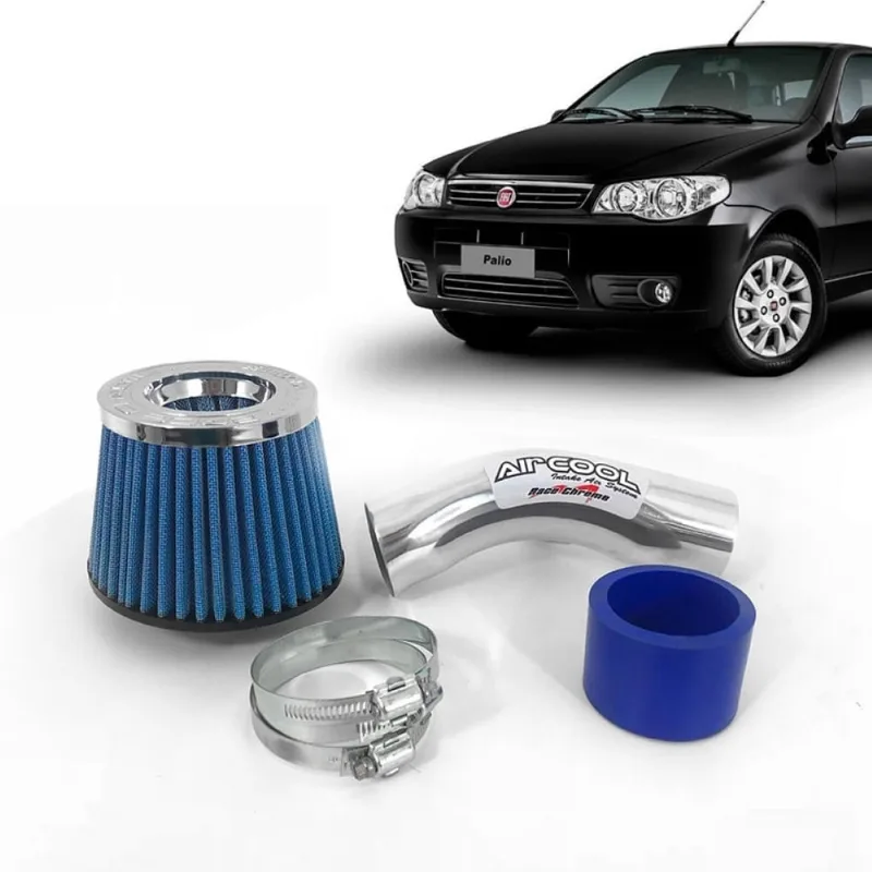 Filtro Ar Esportivo Racechrome Intake Duplo Fluxo Azul Fiat Palio 1.8 8V 2006 +