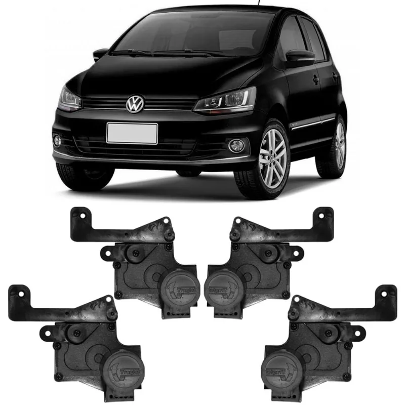 Kit Trava Elétrica Novo Fox 4 Portas 2010 a 2022 12V KT04